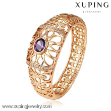 51115 latest design daily wear bangle 18k gold flower traditional bangle saudi arabia jewelry